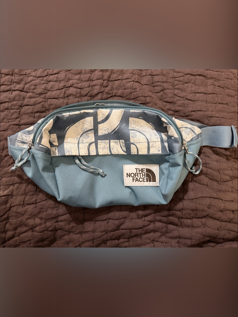 The North Face Light Blue & Cream Waist Bag